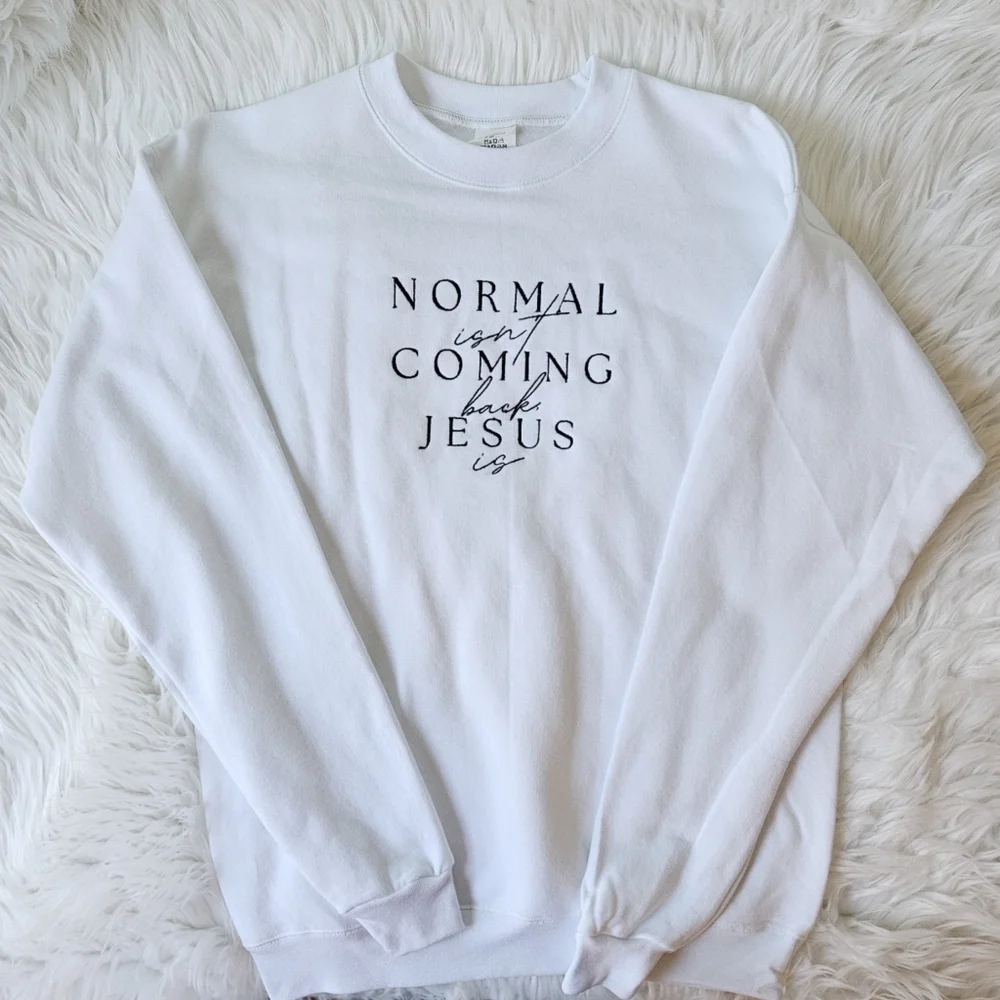 Embroidered Sweatshirt Christian Shirt - Picture 3 of 5